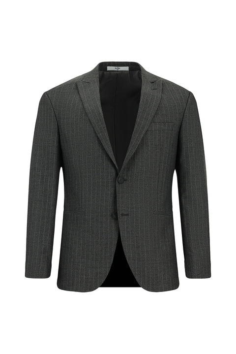 Dark Gray 7 Drop Super Slim Fit Extra Narrow Cut Striped Suit