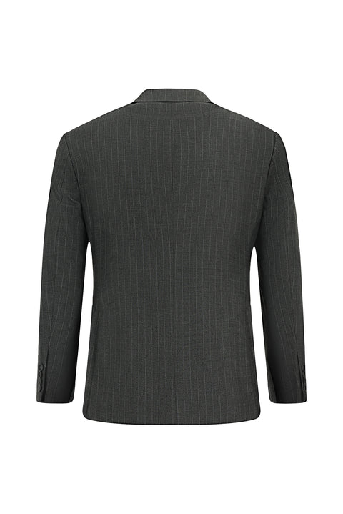 Dark Gray 7 Drop Super Slim Fit Extra Narrow Cut Striped Suit
