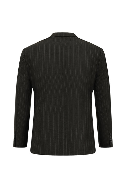 Dark Anthracite 7 Drop Super Slim Fit Extra Narrow Cut Striped Suit