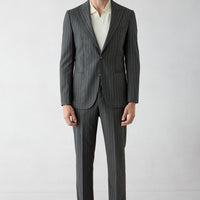 Dark Anthracite 6 Drop Regular Fit Standard Cut Striped Suit