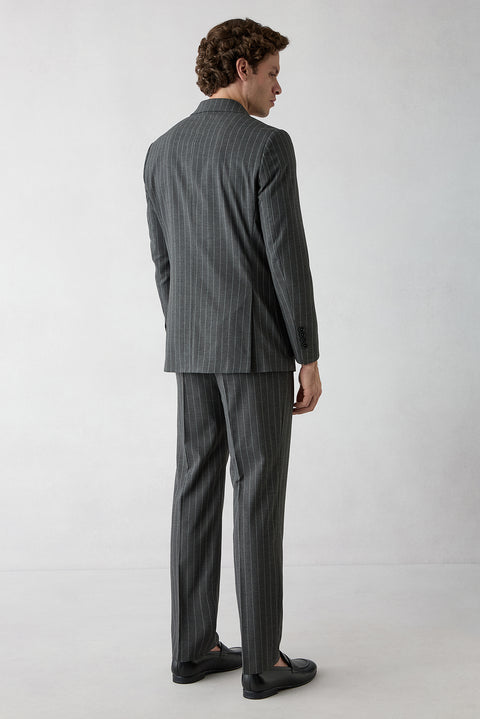 Dark Anthracite 6 Drop Regular Fit Standard Cut Striped Suit
