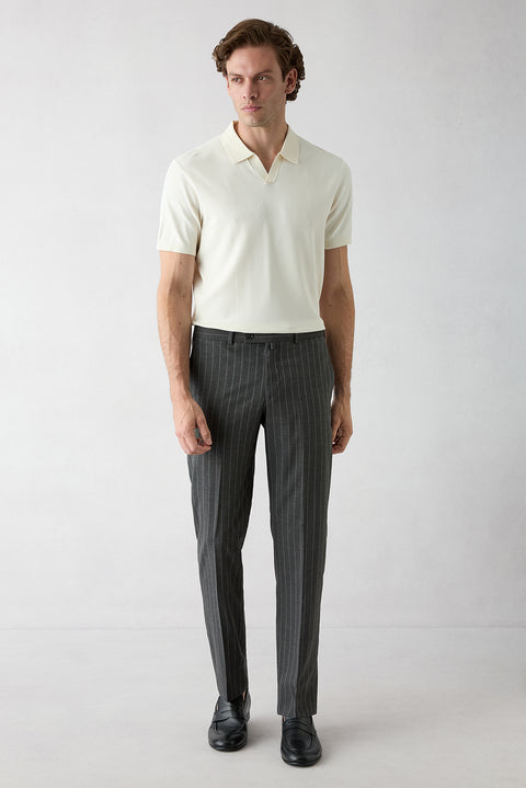 Dark Anthracite 6 Drop Regular Fit Standard Cut Striped Suit