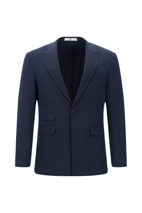 Medium Navy 7 Drop Super Slim Fit Extra Narrow Cut Striped Suit