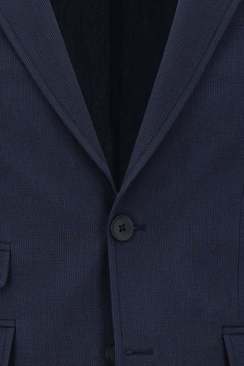 Medium Navy 7 Drop Super Slim Fit Extra Narrow Cut Striped Suit