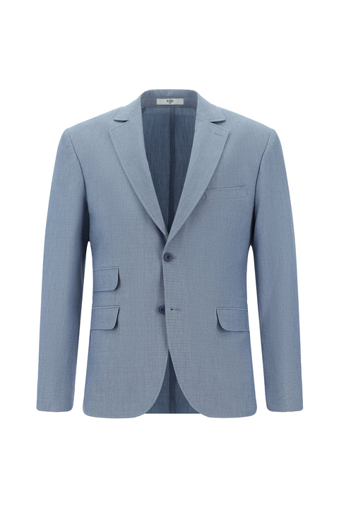 Light Blue 7 Drop Super Slim Fit Extra Narrow Cut Striped Suit