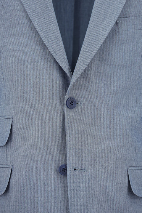 Light Blue 7 Drop Super Slim Fit Extra Narrow Cut Striped Suit