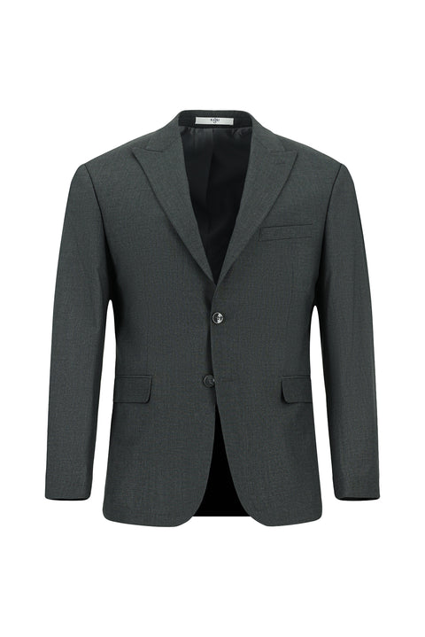 Dark Gray 6-Drop Regular Fit Standard Cut Striped Pleated Suit