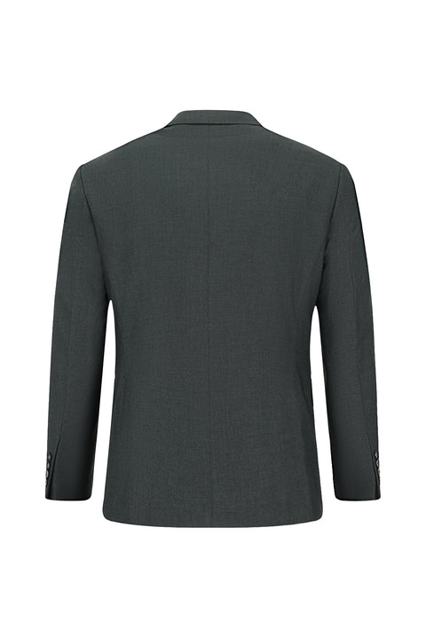 Dark Gray 6-Drop Regular Fit Standard Cut Striped Pleated Suit