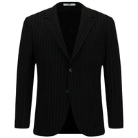 Black 7 Drop Slim Fit Striped Drawstring Waist Sport Suit