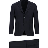 Light Navy Blue 7 Drop Slim Fit Striped Drawstring Waist Sport Suit