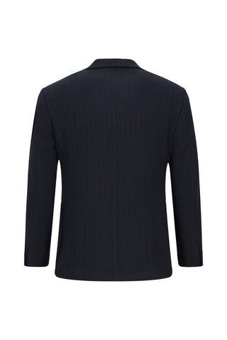  Açık Lacivert 7 Drop Slim Fit Dar Kesim Çizgili Beli İpli Spor Takım Elbise