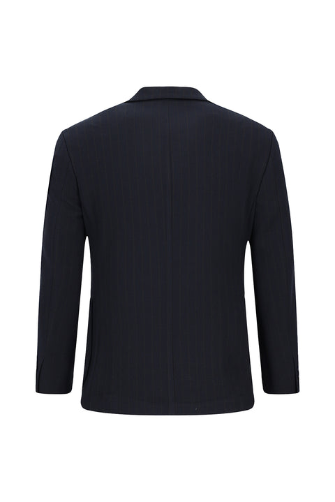 Light Navy Blue 7 Drop Slim Fit Striped Drawstring Waist Sport Suit