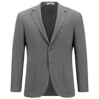 Light Anthracite 7 Drop Slim Fit Striped Drawstring Waist Sport Suit