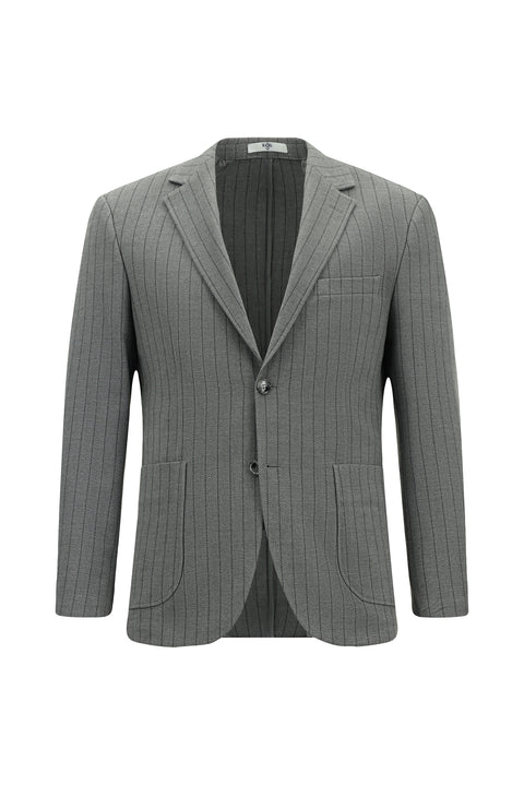 Light Anthracite 7 Drop Slim Fit Striped Drawstring Waist Sport Suit