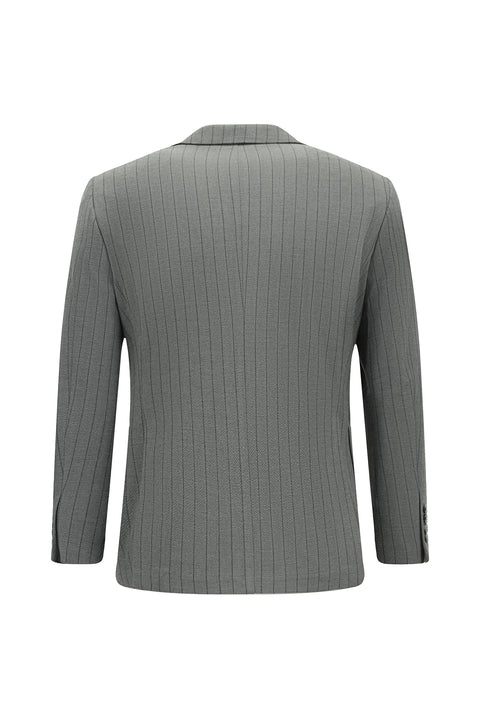 Light Anthracite 7 Drop Slim Fit Striped Drawstring Waist Sport Suit
