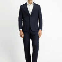 Dark Navy 6 Drop Regular Fit Standard Cut Striped Suit