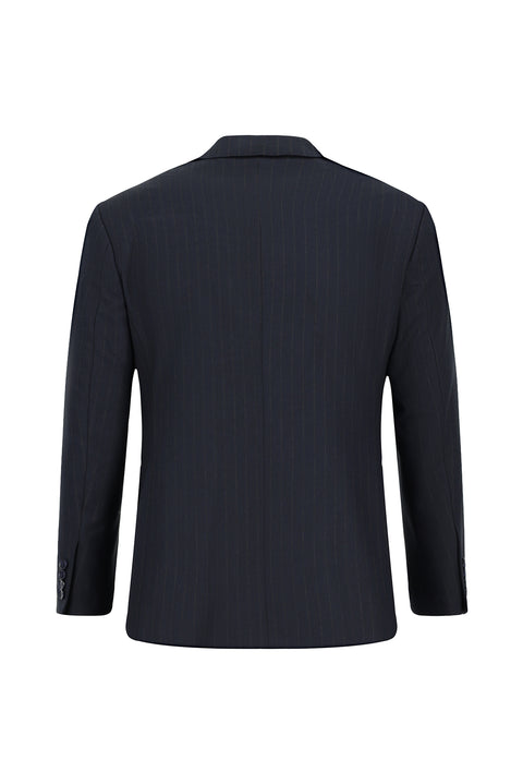 Dark Navy 6 Drop Regular Fit Standard Cut Striped Suit
