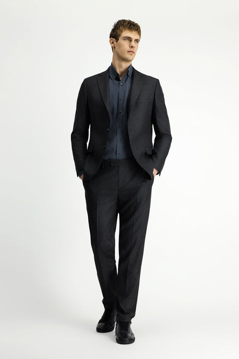 Dark Anthracite 6 Drop Regular Fit Standard Cut Striped Suit
