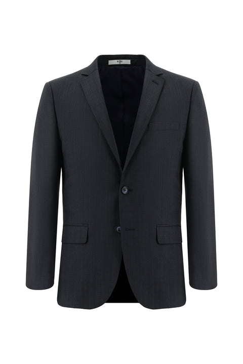 Dark Navy 7 Drop Super Slim Fit Extra Narrow Cut Wool Striped Suit