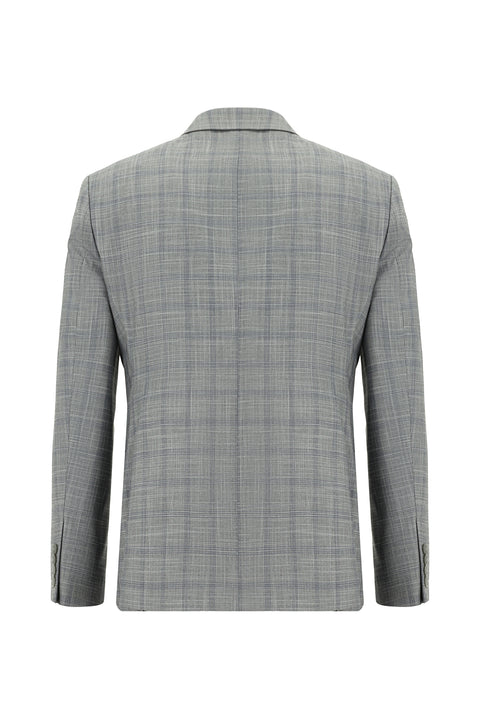 Light Grey 7 Drop Slim Fit Narrow Cut Suit with Vest