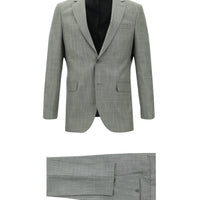Medium Grey 6 Drop Regular Fit Standard Cut Plaid Suit
