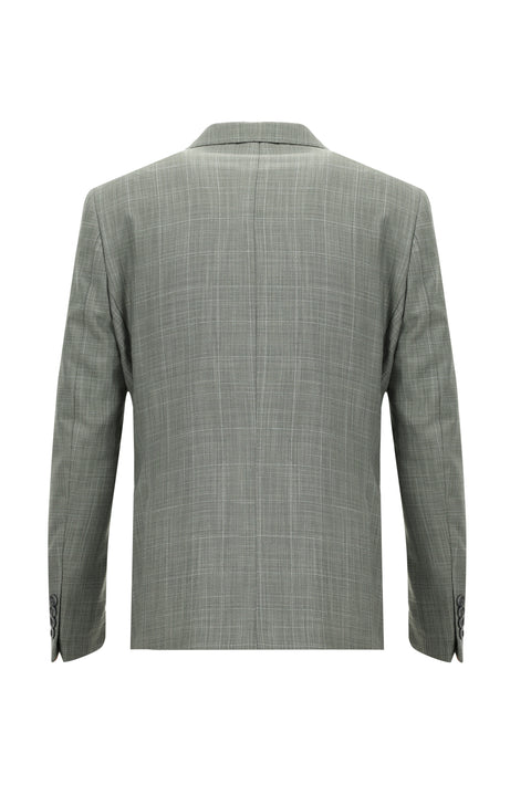 Medium Grey 6 Drop Regular Fit Standard Cut Plaid Suit