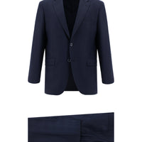 Dark Navy 7 Drop Slim Fit Plaid Suit