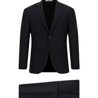 Black 7 Drop Slim Fit Plaid Suit