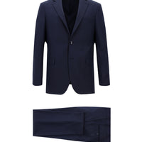 Medium Navy 6 Drop Regular Fit Standard Cut Plaid Suit
