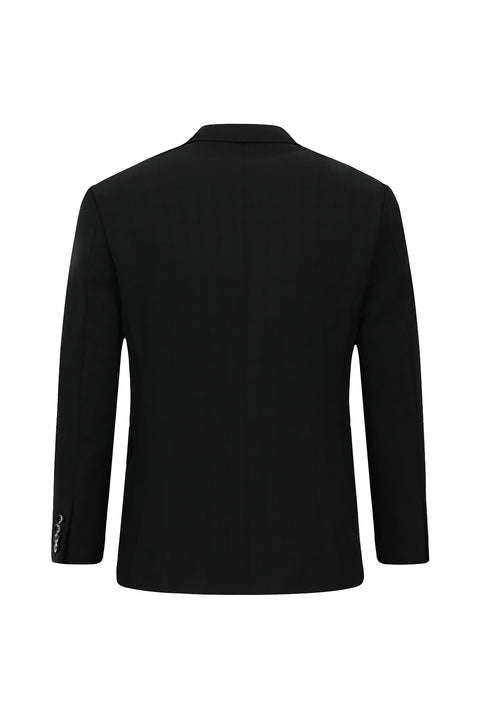 Black 7 Drop Slim Fit Plaid Suit