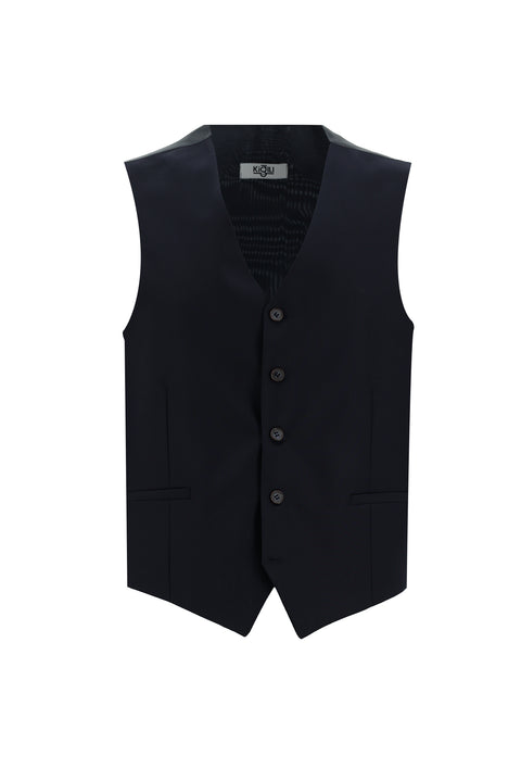 Dark Brown 7 Drop Slim Fit Narrow Cut Suit with Vest