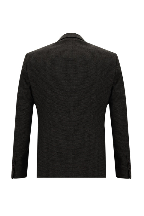 Dark Brown 7 Drop Slim Fit Narrow Cut Suit with Vest
