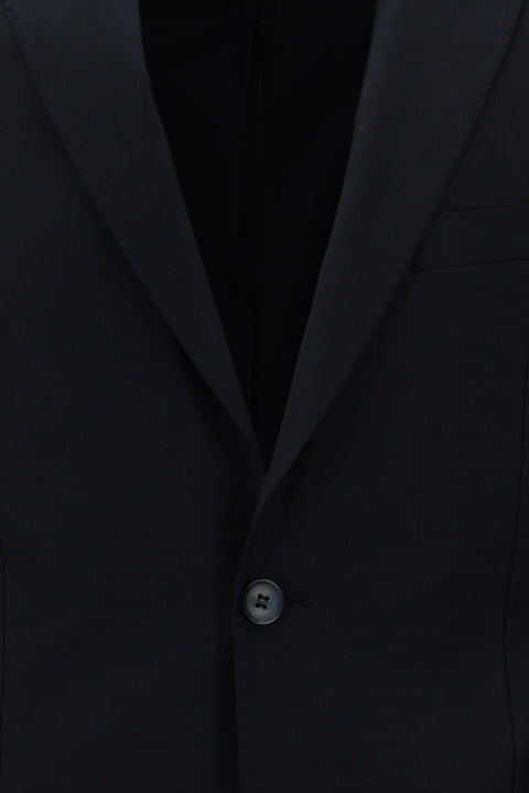 Dark Navy 6 Drop Regular Fit Standard Cut Wool Patterned Suit