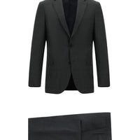 Medium Anthracite 6 Drop Regular Fit Standard Cut Wool Patterned Suit