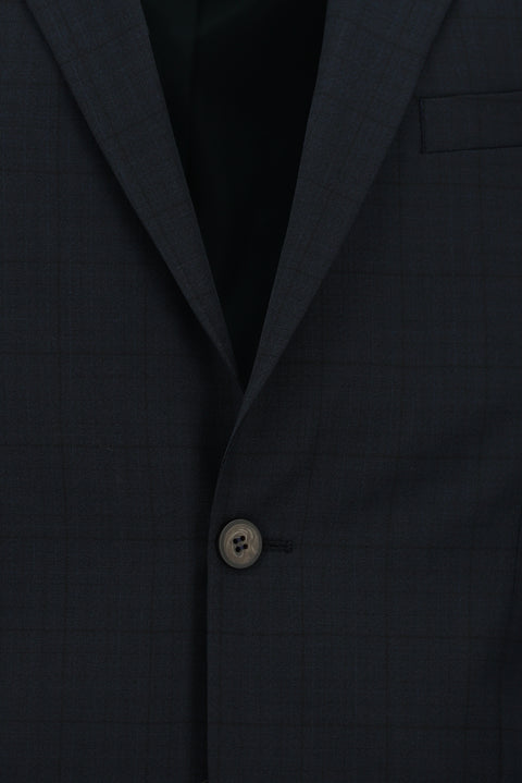 Petrol Green 6 Drop Regular Fit Standard Cut Plaid Wool Suit