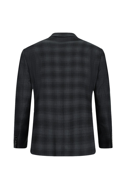 Dark Anthracite 7 Drop Slim Fit Plaid Suit