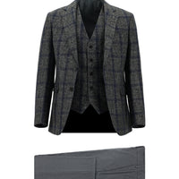Dark Gray 7 Drop Slim Fit Narrow Cut Suit