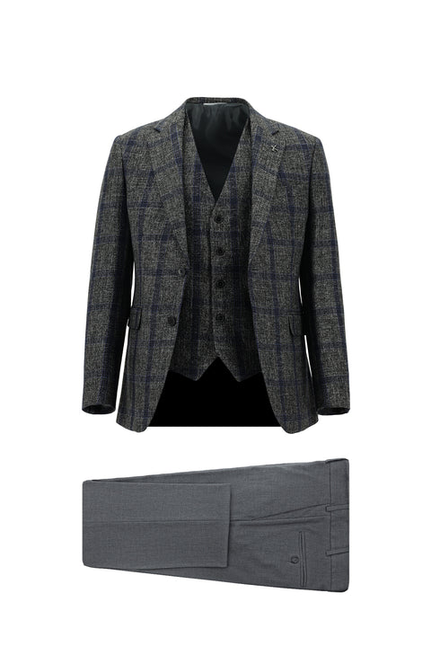Dark Gray 7 Drop Slim Fit Narrow Cut Suit