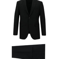 Black 7 Drop Slim Fit Plaid Suit