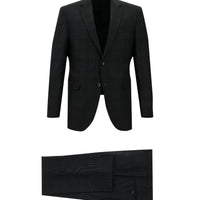 Dark Anthracite 7 Drop Slim Fit Plaid Suit
