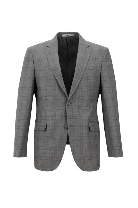 Light Mink 7 Drop Slim Fit Plaid Suit