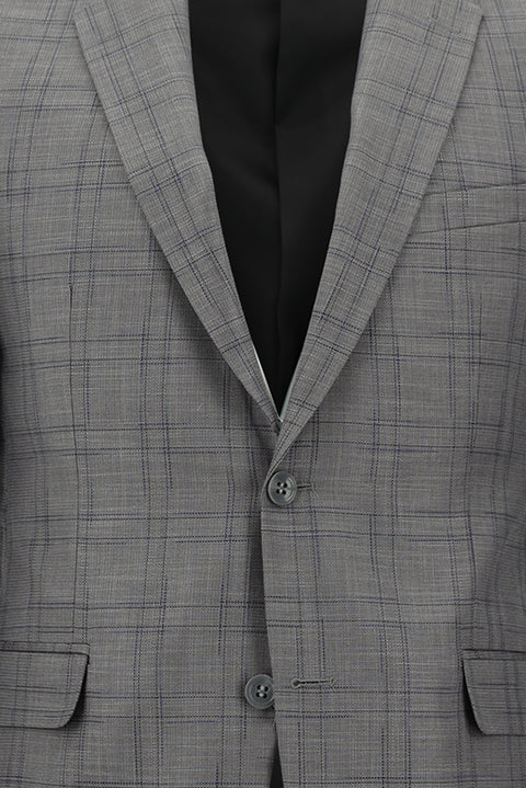Light Mink 7 Drop Slim Fit Plaid Suit
