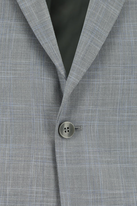 Medium Grey 6 Drop Regular Fit Standard Cut Patterned Suit