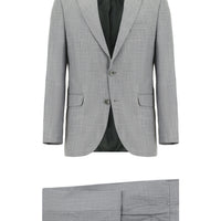 Medium Grey 7 Drop Slim Fit Patterned Suit