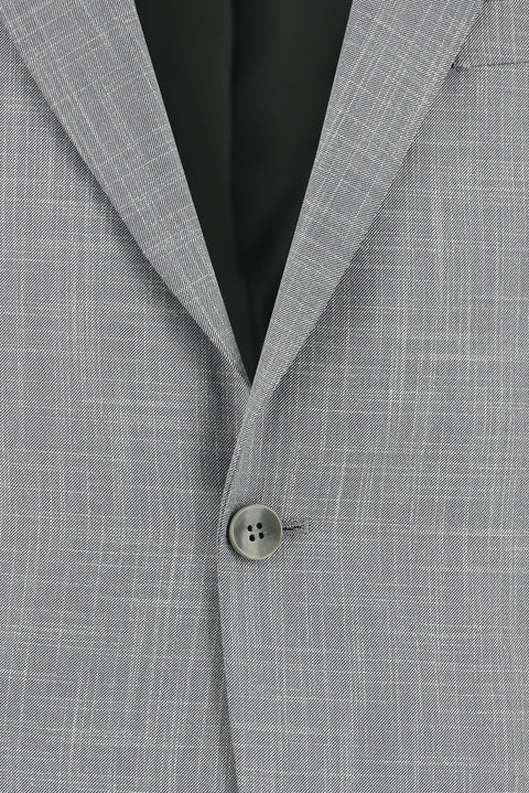 Medium Grey 7 Drop Slim Fit Patterned Suit