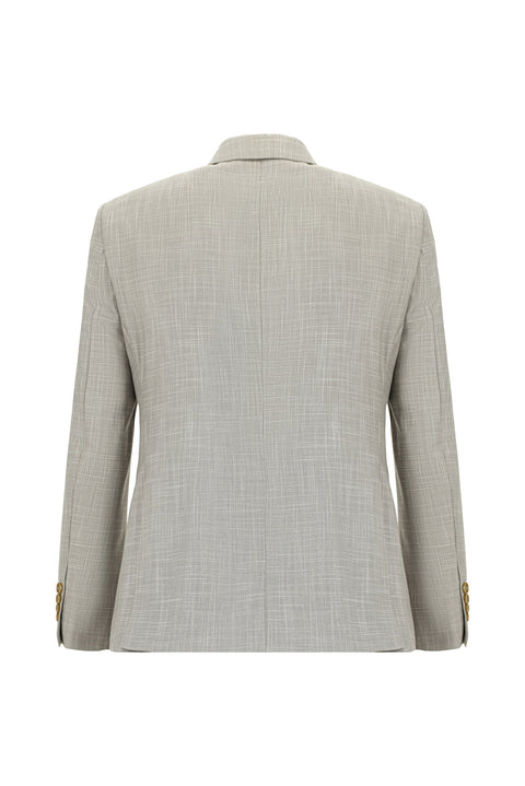 Light Mink 7 Drop Slim Fit Patterned Suit