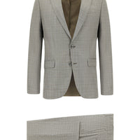 Medium Grey 6 Drop Regular Fit Standard Cut Plaid Suit