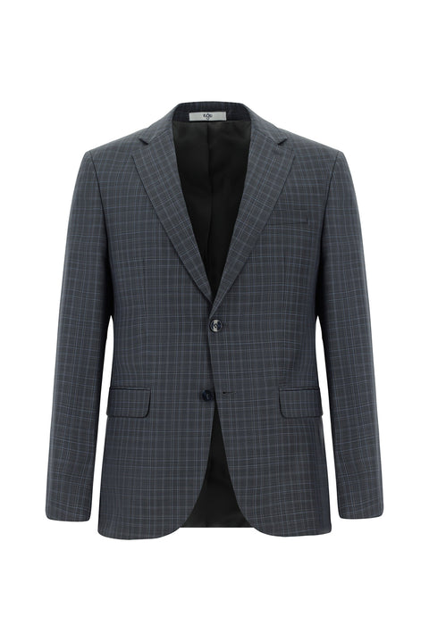 Medium Anthracite 6 Drop Regular Fit Standard Cut Plaid Suit