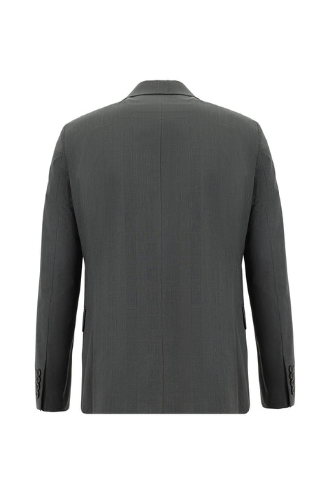 Medium Gray 6 Drop Regular Fit Standard Cut Plaid Suit
