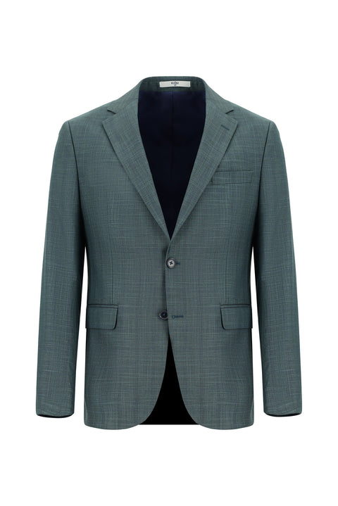 Dark Green 6 Drop Regular Fit Standard Cut Plaid Suit